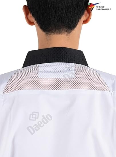 Daedo Ultra 2.0 Taekwondo Uniform - Black Neck, WT Recognized, Lightweight Polyester with Ventilation
