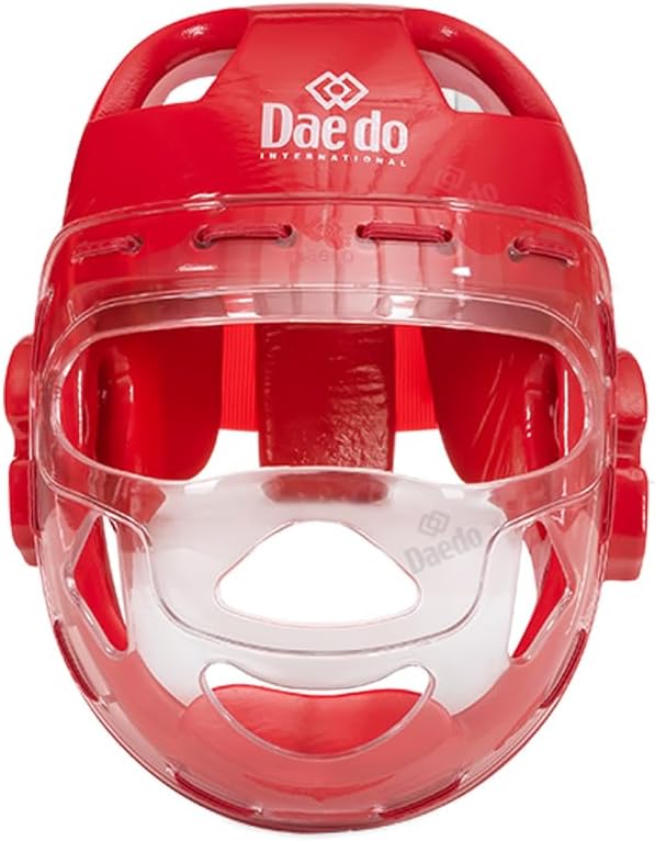 DAEDO TAEKWONDO HEAD GEAR WITH MASK RED