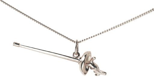 MINI EPEE NECKLACE IN SILVER COLOR