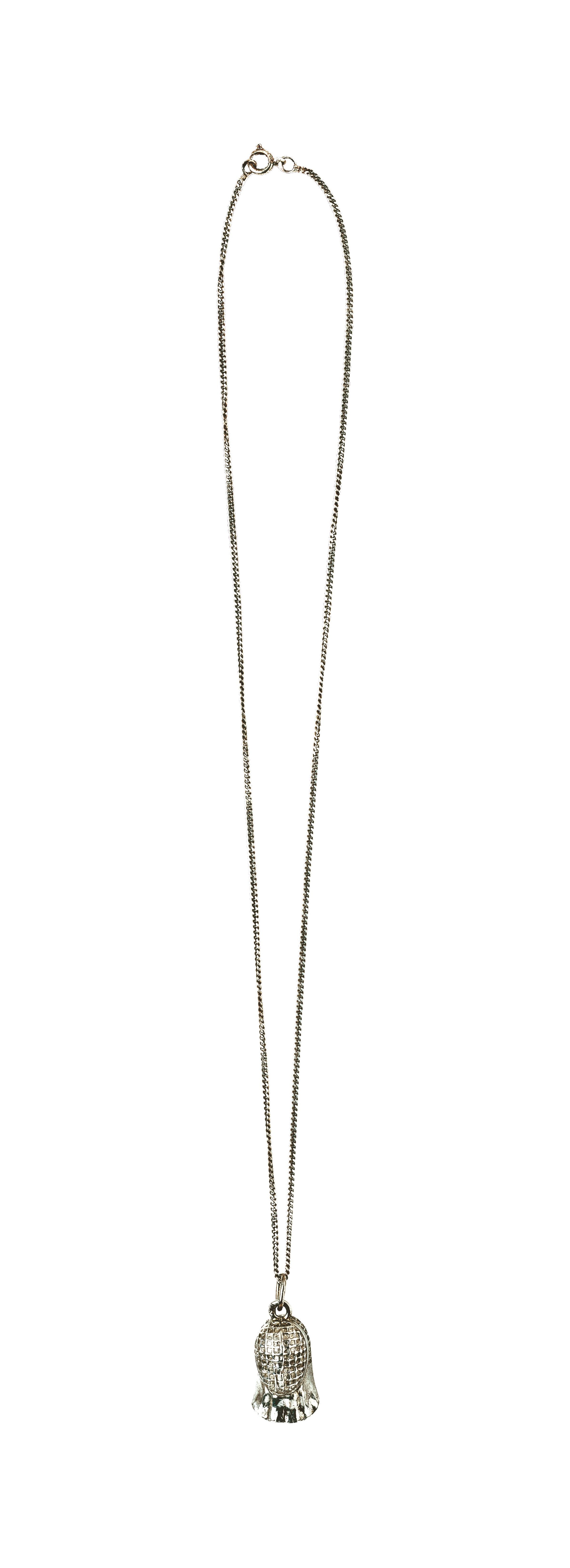 MINI MASK WITH NECKLACE IN SILVER COLOR